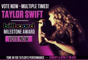 Vote for Taylor for the BBMA Milestone Award