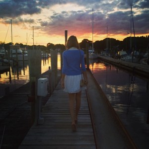 Summer. Sundress. Sweater. Sunset.